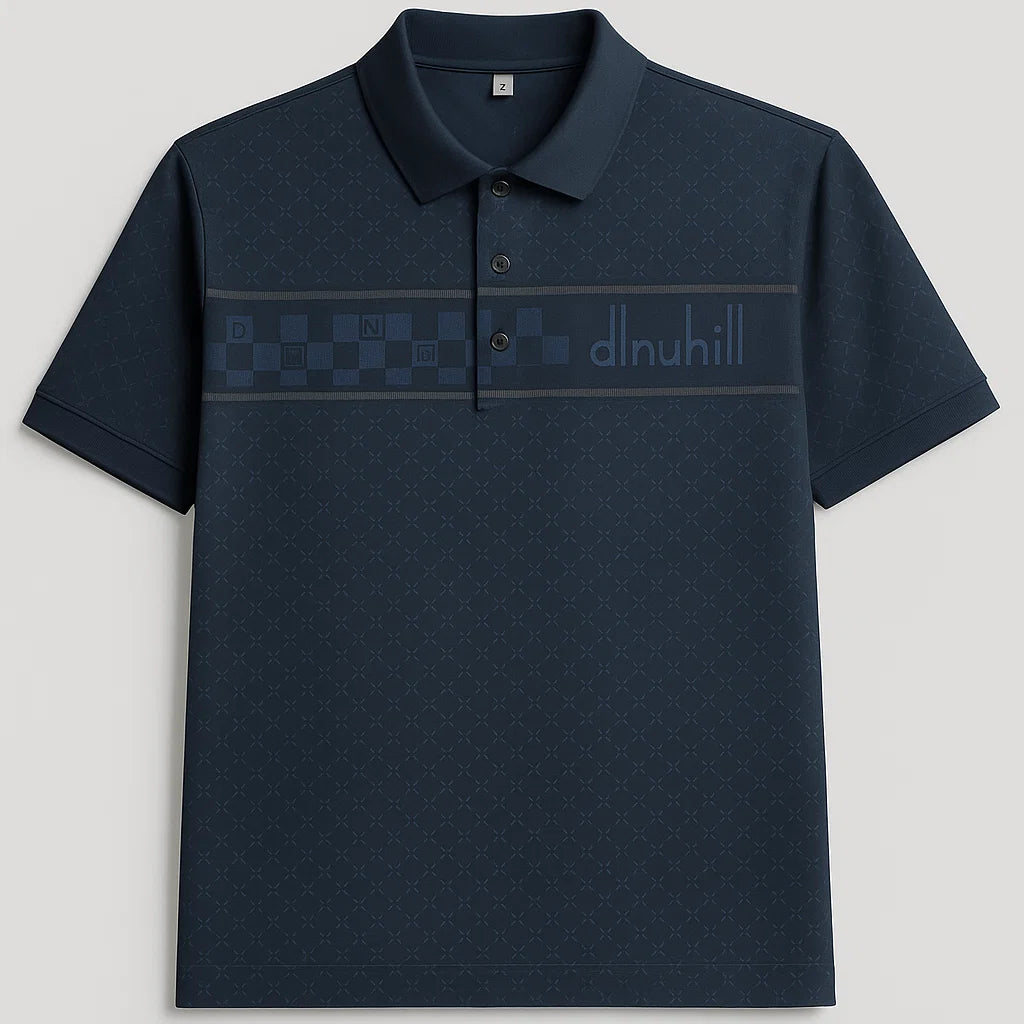 THE SUPREME NAVY – Dlnuhill Elite Grid Polo