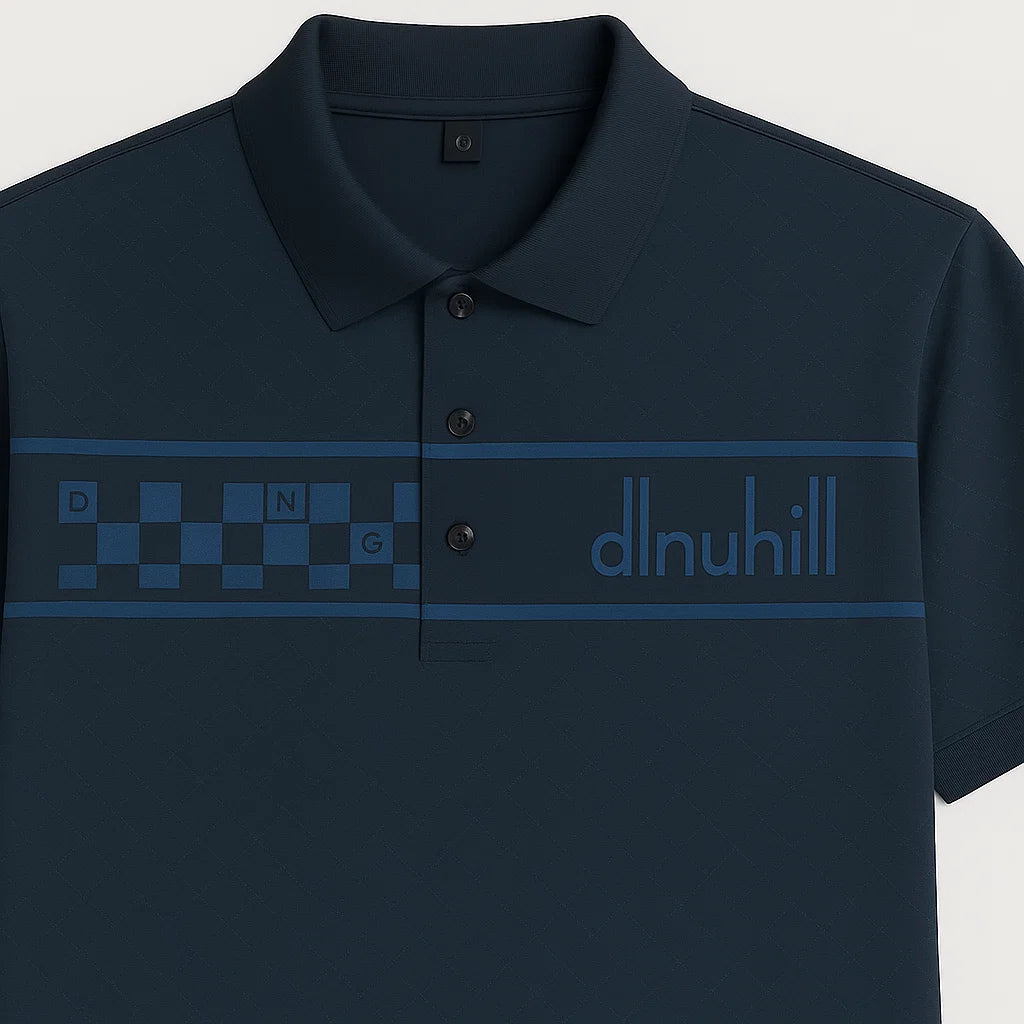 THE SUPREME NAVY – Dlnuhill Elite Grid Polo