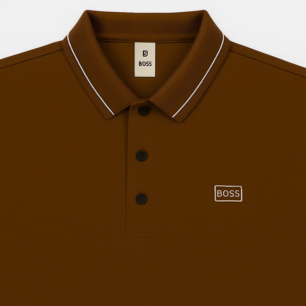THE STUFF | Dominion Brown Polo – Supreme Elegance