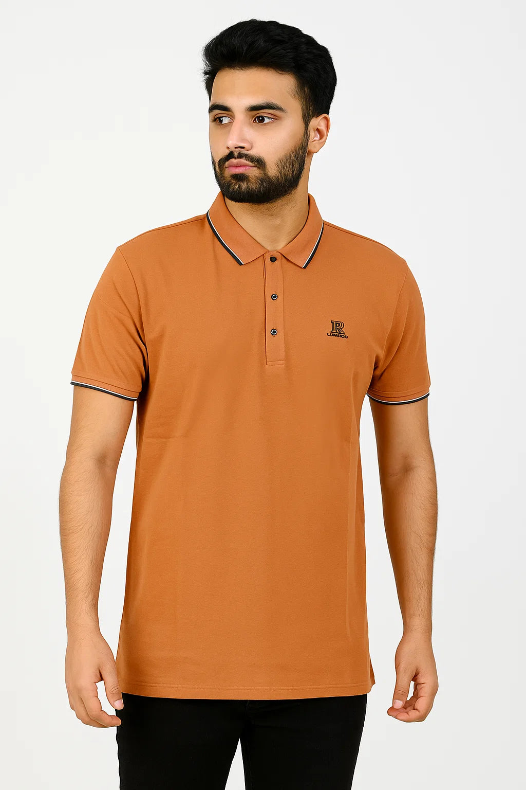 THE STUFF | Burnt Amber Polo – Bold Precision