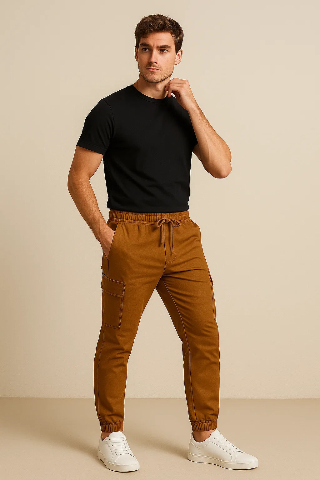 THE STUFF Luxe Rust Utility Cargo Pants